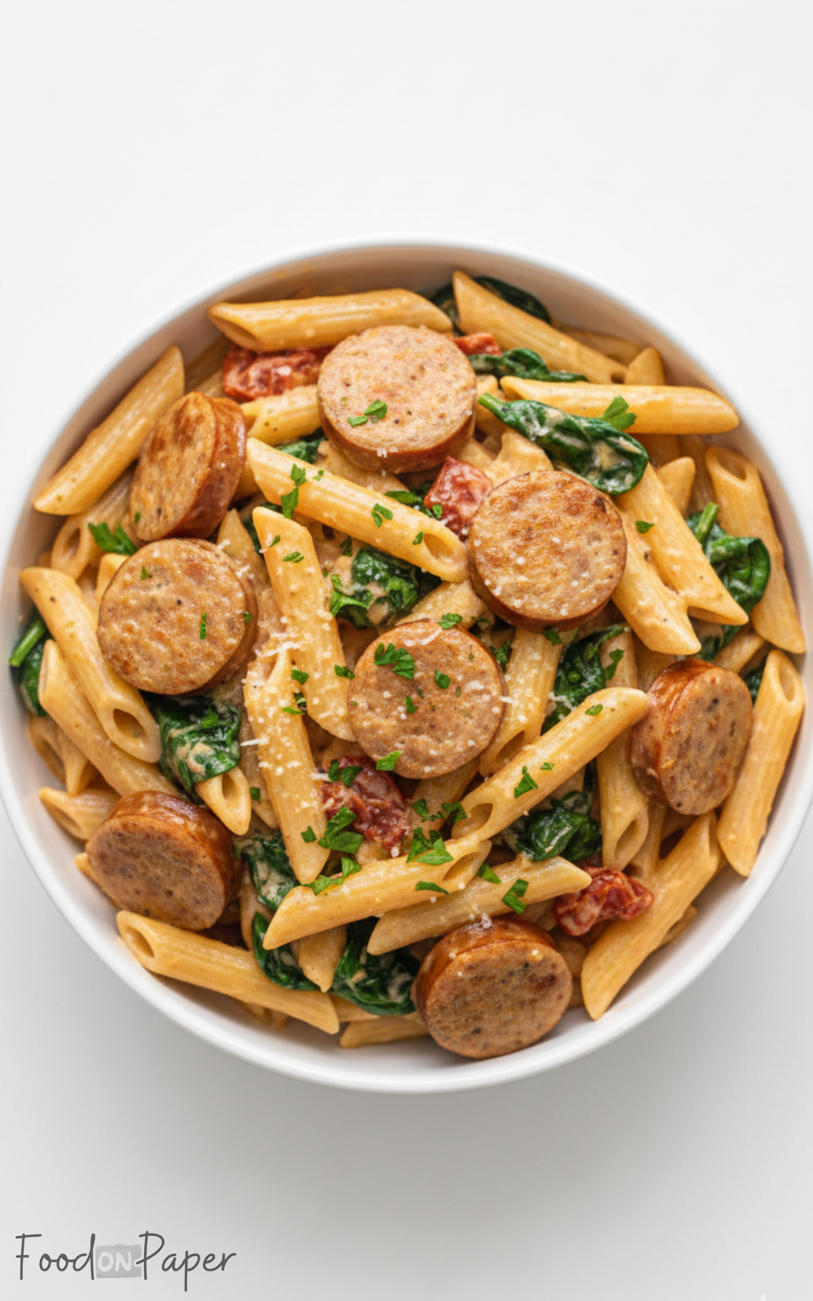 Easy Creamy Tuscan Sausage Pasta