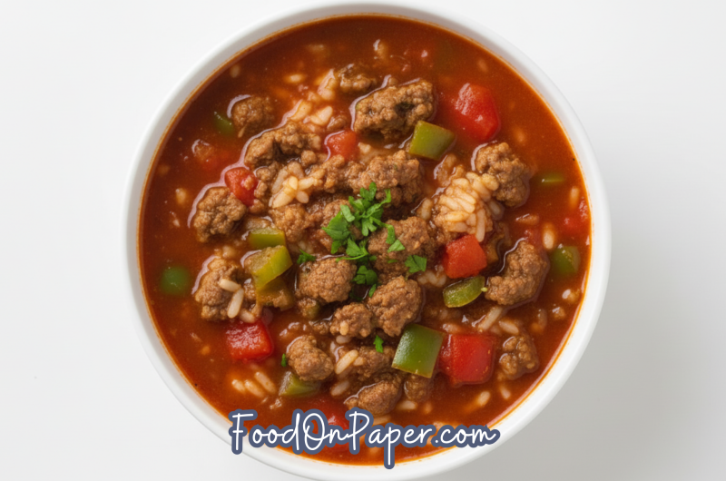 High Protein Stuffed Pepper Soup