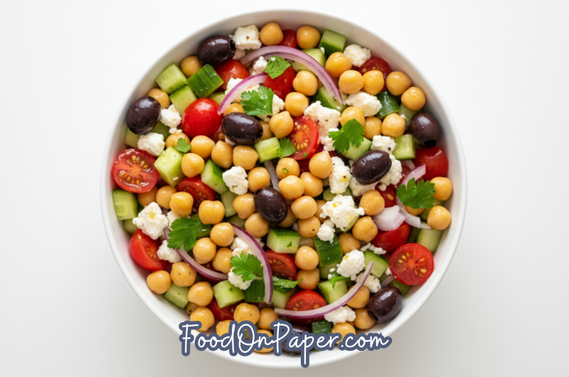Easy Chopped Mediterranean Chickpea Salad