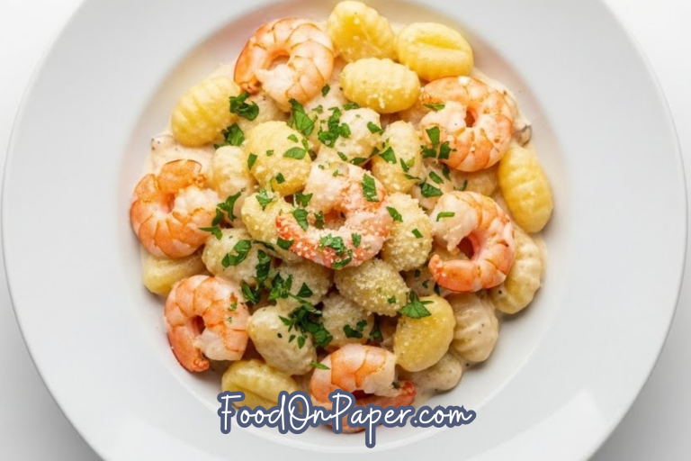 Creamy Garlic Shrimp Gnocchi