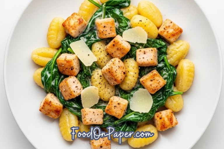 Creamy Chicken & Spinach Gnocchi