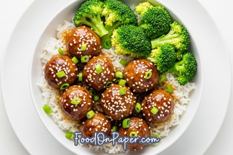 Honey Garlic Meatball Bowls