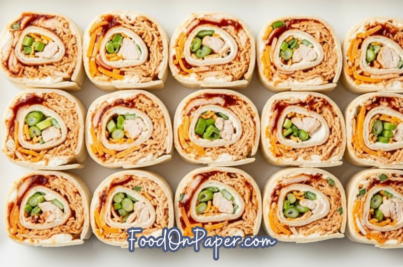 BBQ Ranch Chicken Pinwheels