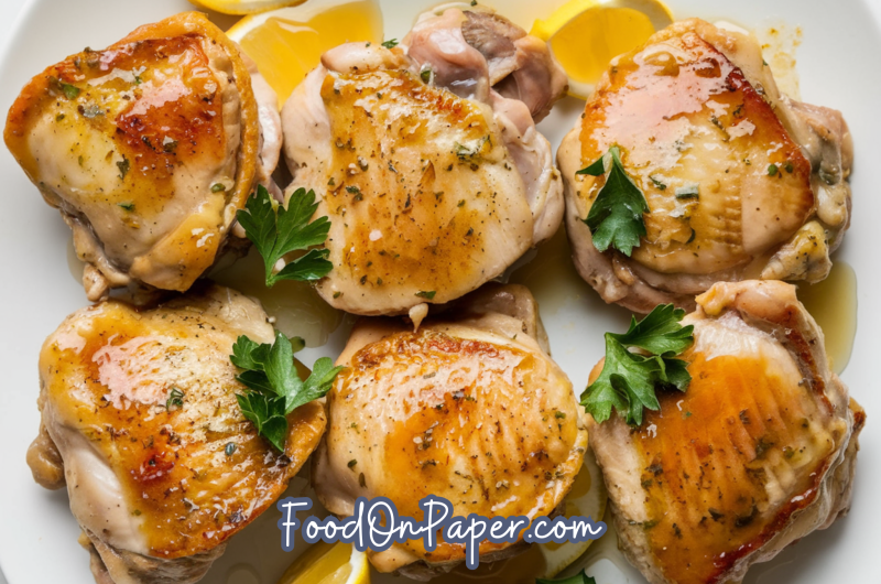 30-min Oven Baked skinless boneless chicken thighs