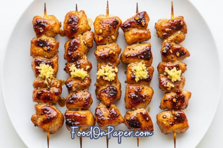 Maple Soy Chicken Skewers