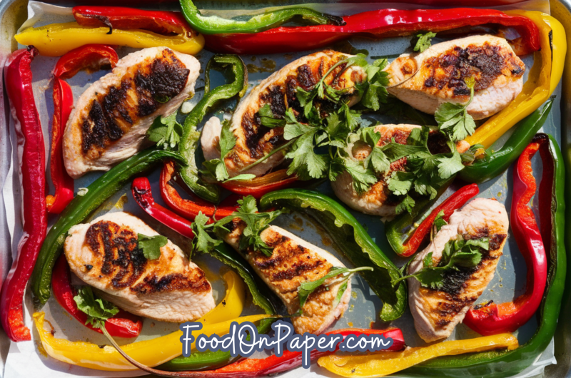 sheet pan chicken fajitas