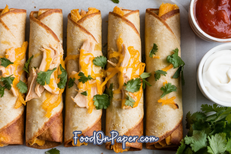 baked creamy chicken taquitos