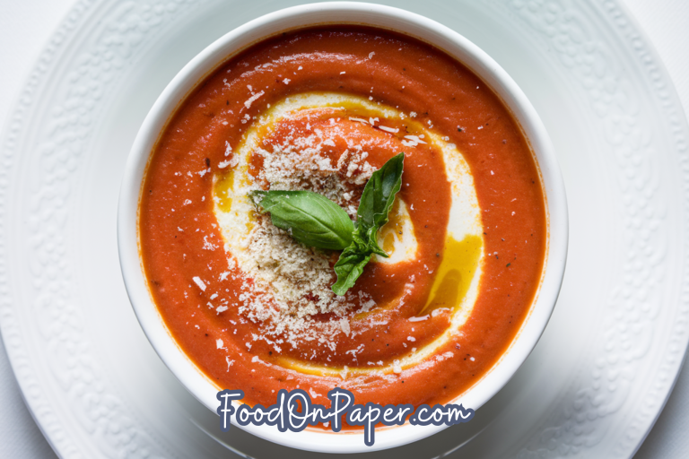 creamy tomato basil parmesan soup