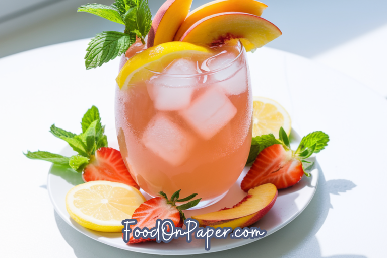 Peach Strawberry Lemonade