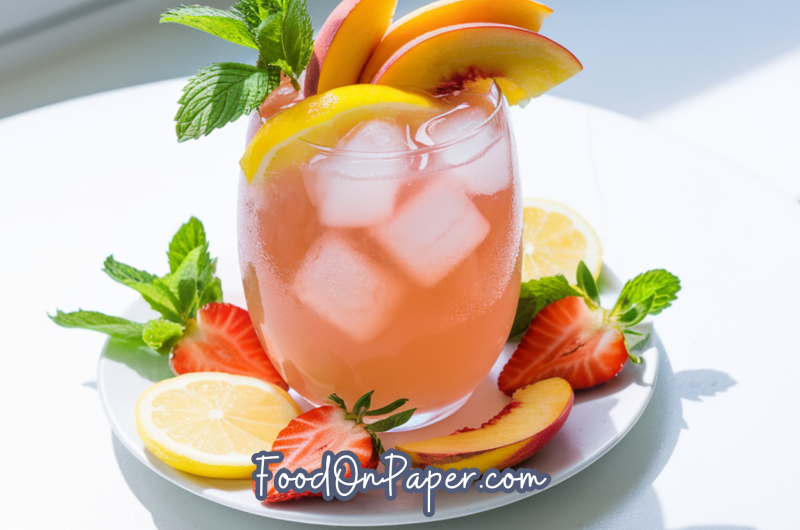Peach Strawberry Lemonade