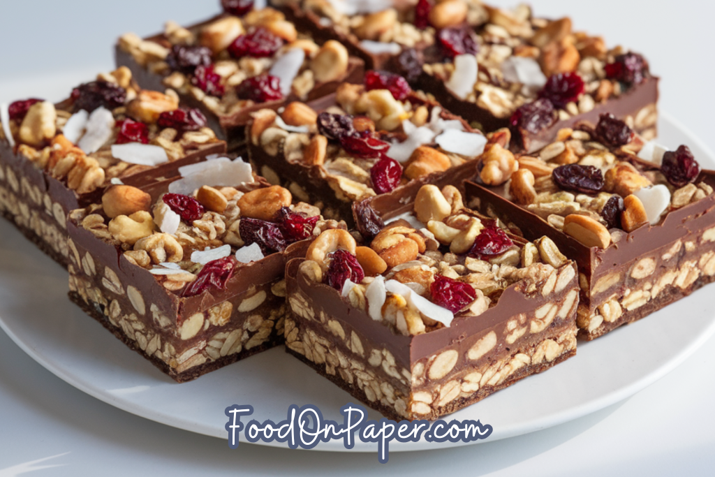 Easy No Bake Chocolate Oatmeal Bars Recipe - The Food Paper