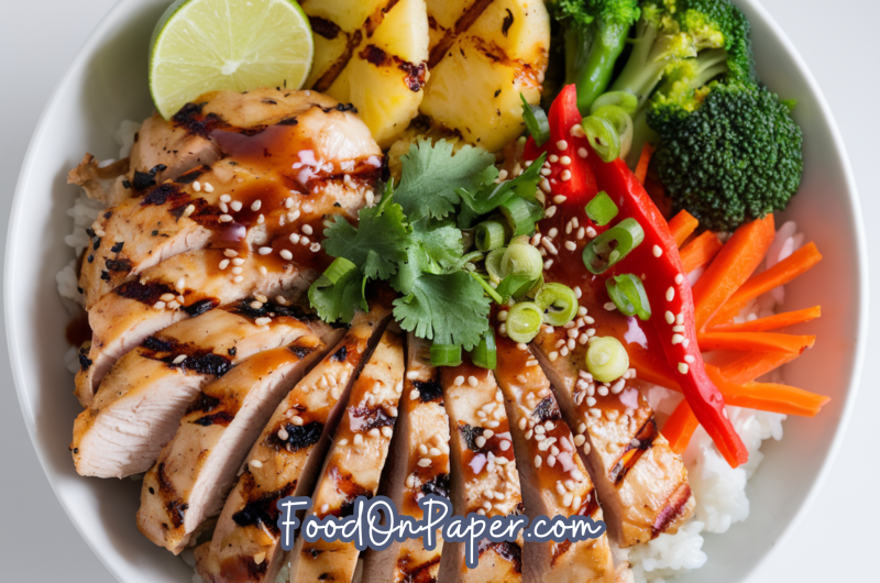 grilled hawaiian chicken teriyaki bowls