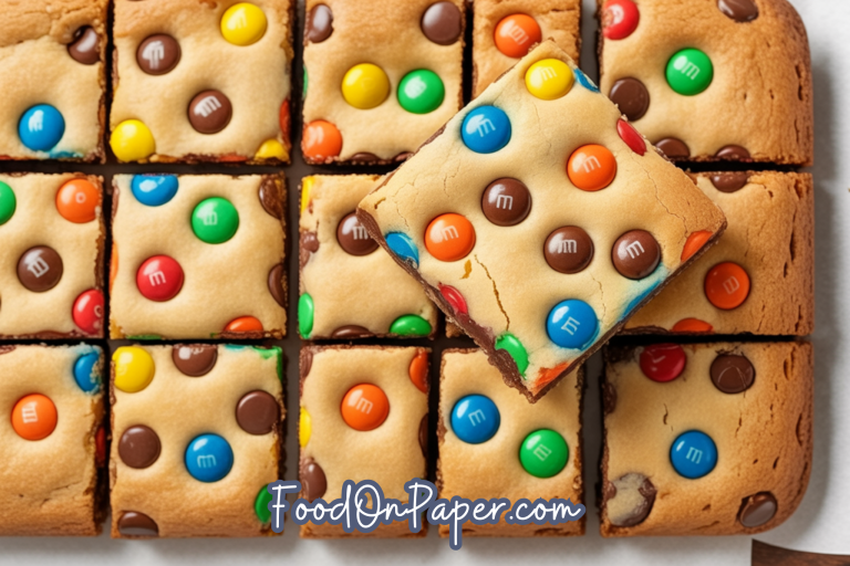 M&M Cookie Bars
