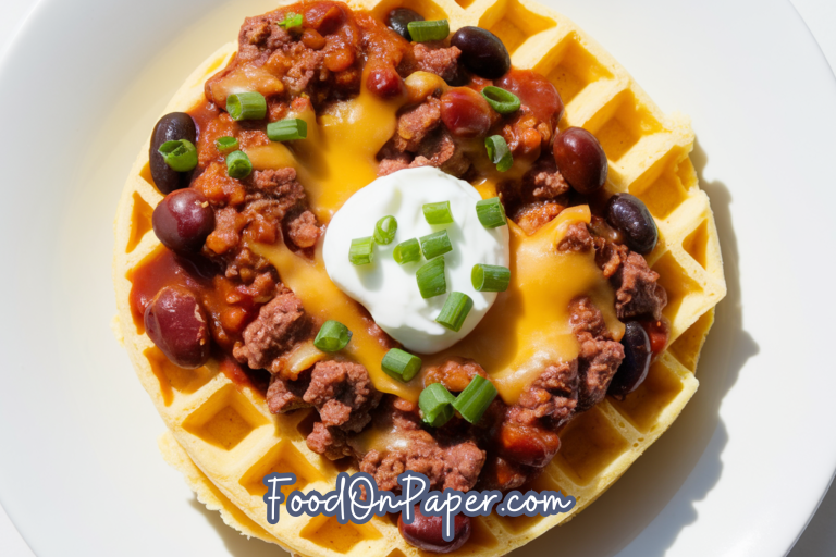 cornbread waffles with chili