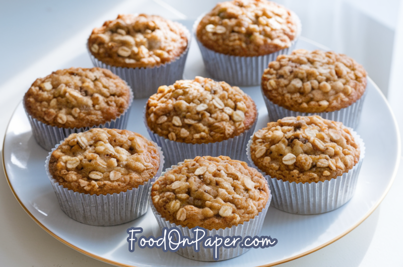 healthy applesauce oat muffins