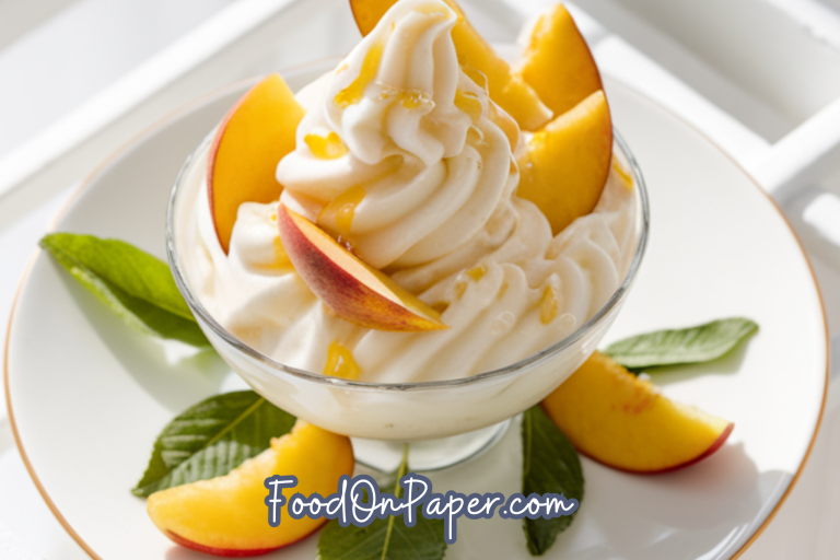peach frozen yogurt