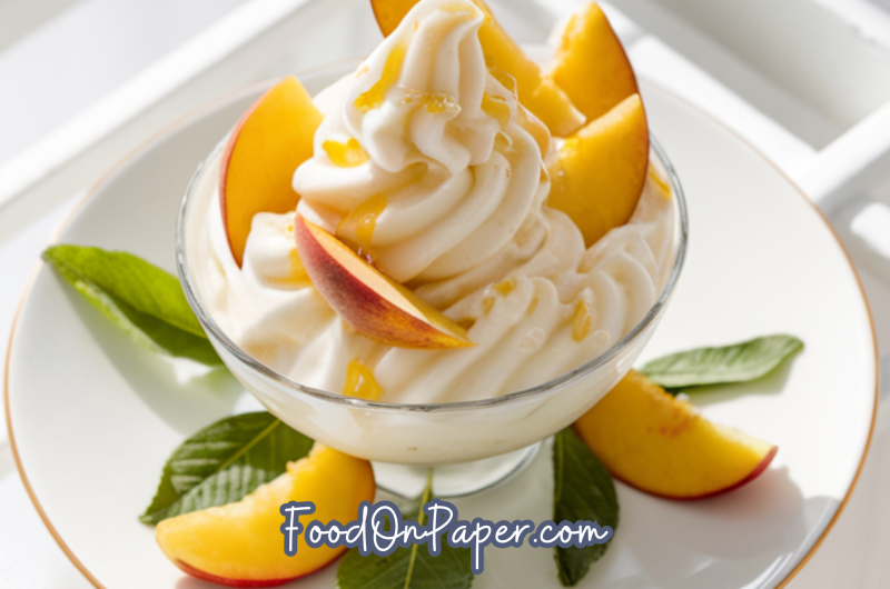 peach frozen yogurt